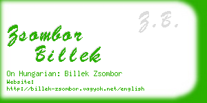 zsombor billek business card